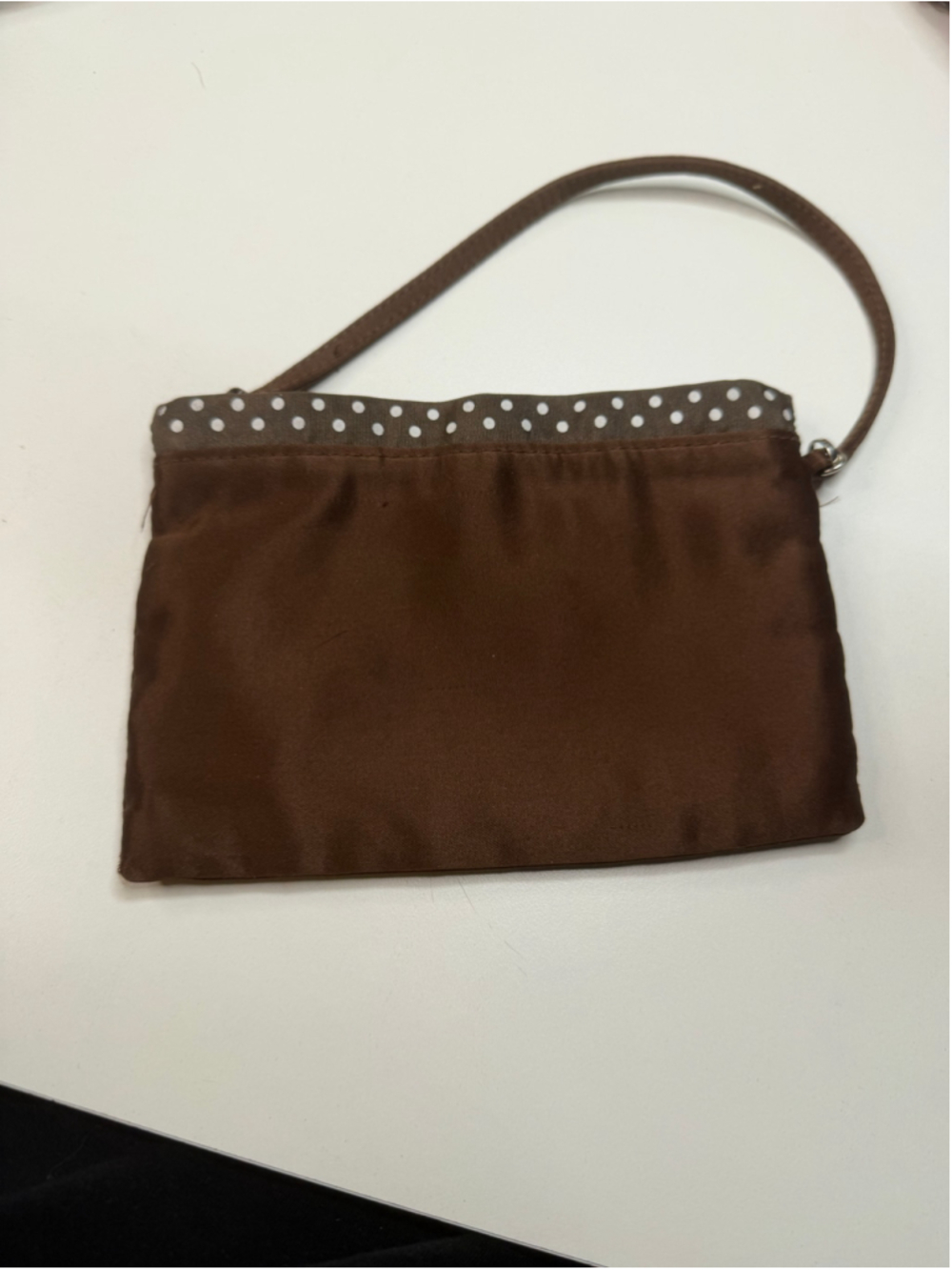 Women's Henri Bendel Brown Polka Dot Wristlet Clutch One Size